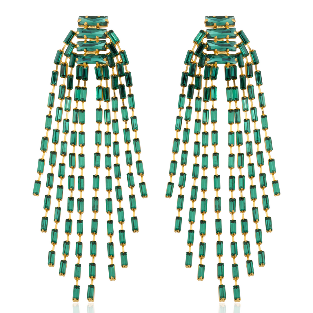 Sierra  Premium Green Crystal Statement Earring - LIMITED EDITION