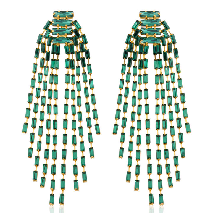 Sierra  Premium Green Crystal Statement Earring - LIMITED EDITION