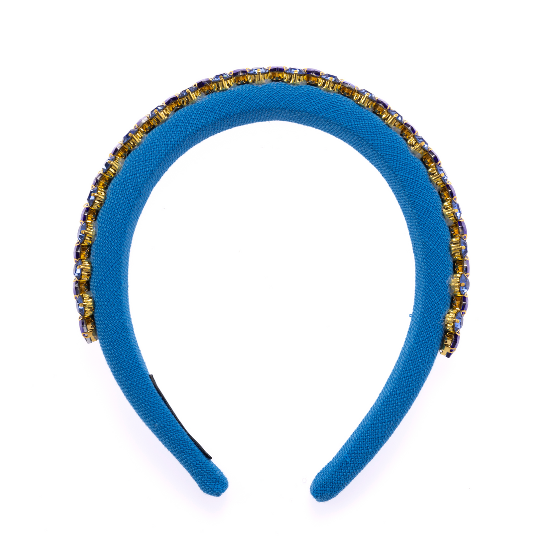 Alina Blue Crystal Headband