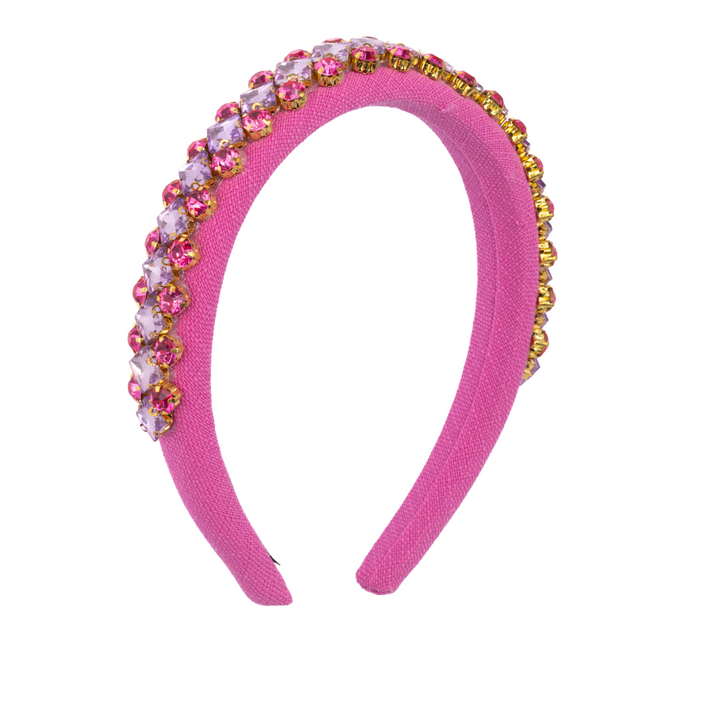 Alina Pink Crystal Headband