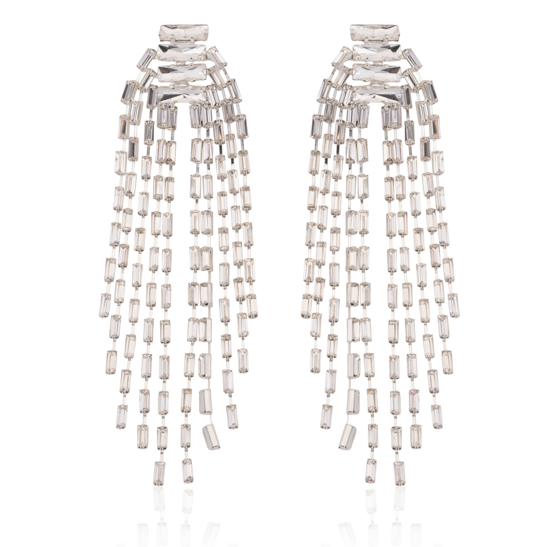 Sierra Premium Silver Crystal Statement Earring - LIMITED EDITION