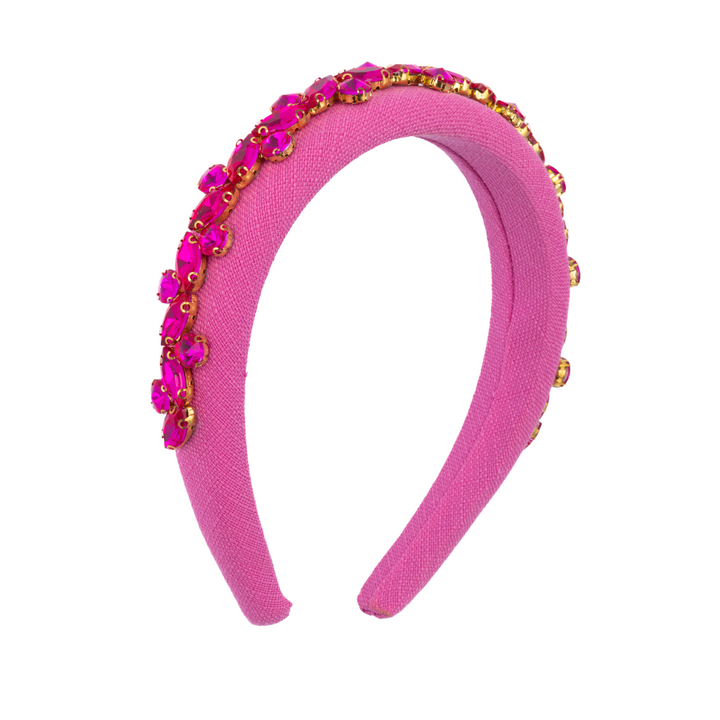 Keira Pink Crystal Headband