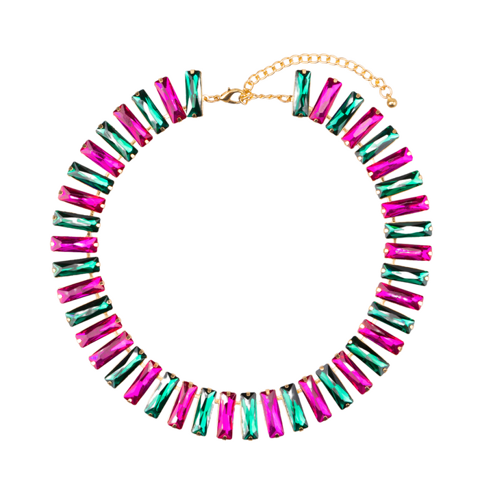 Jaya Multicoloured Crystal Statement Necklace