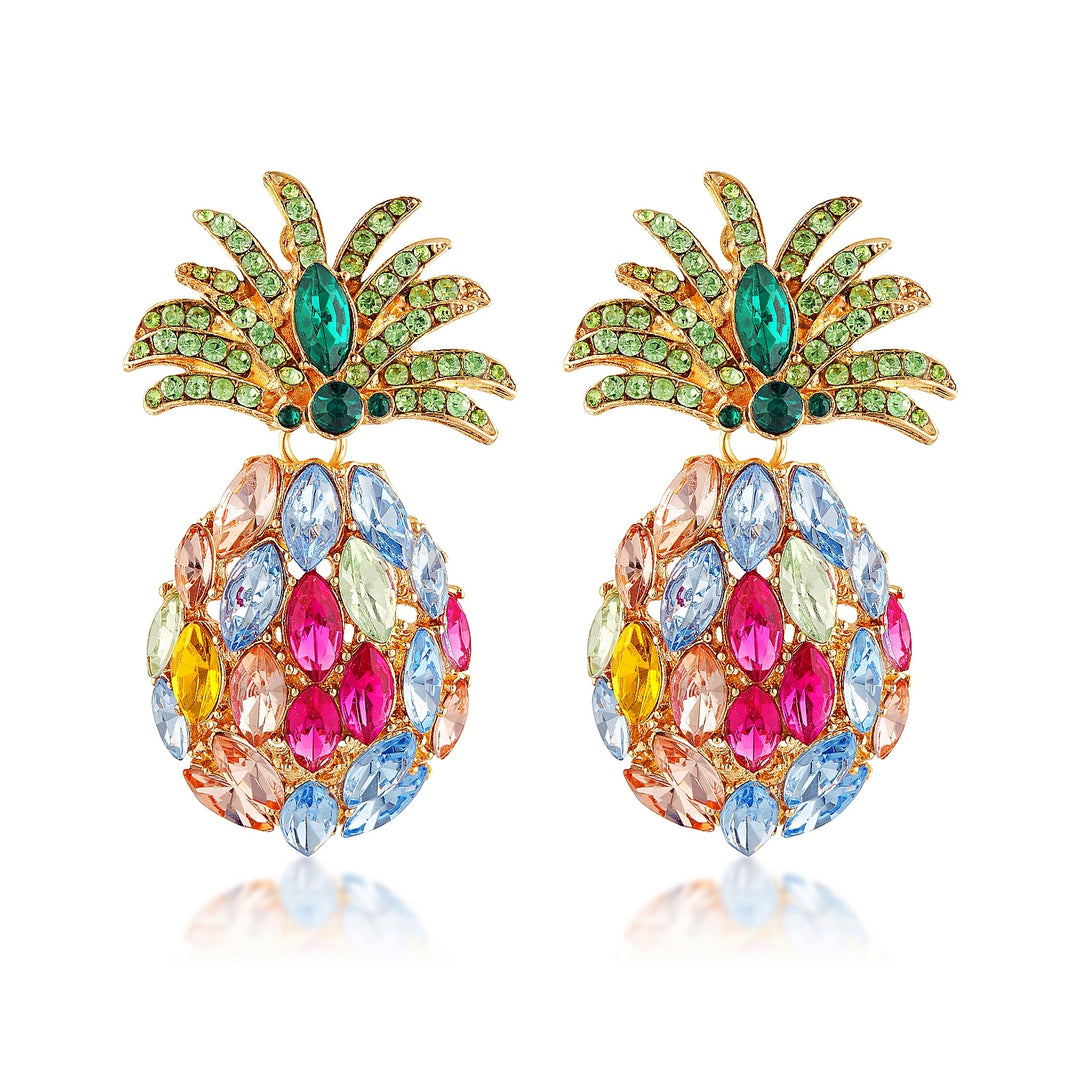 Callie Multi Pineapple Crystal Earrings