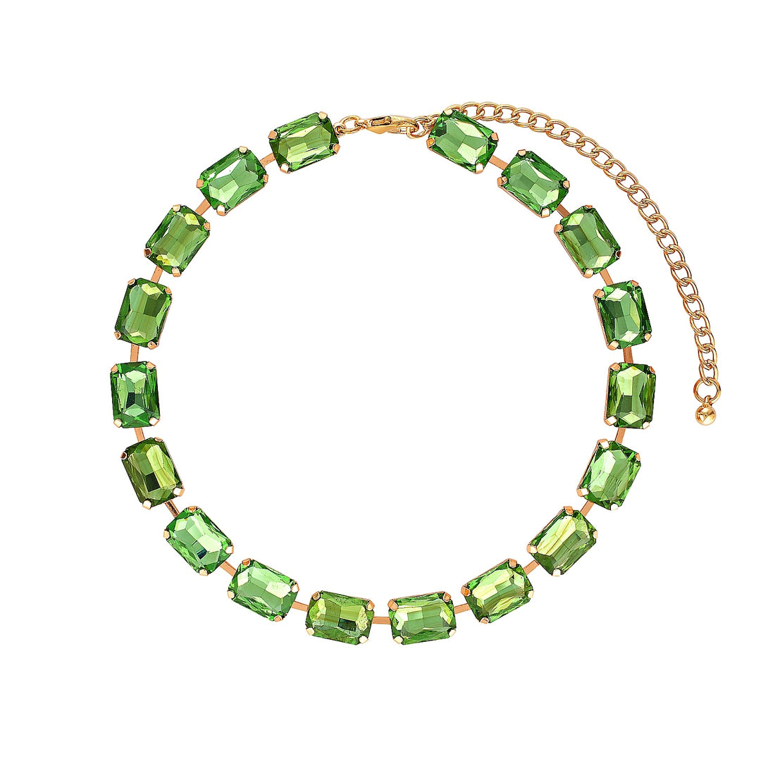 Skylar Green Crystal Statement Necklace