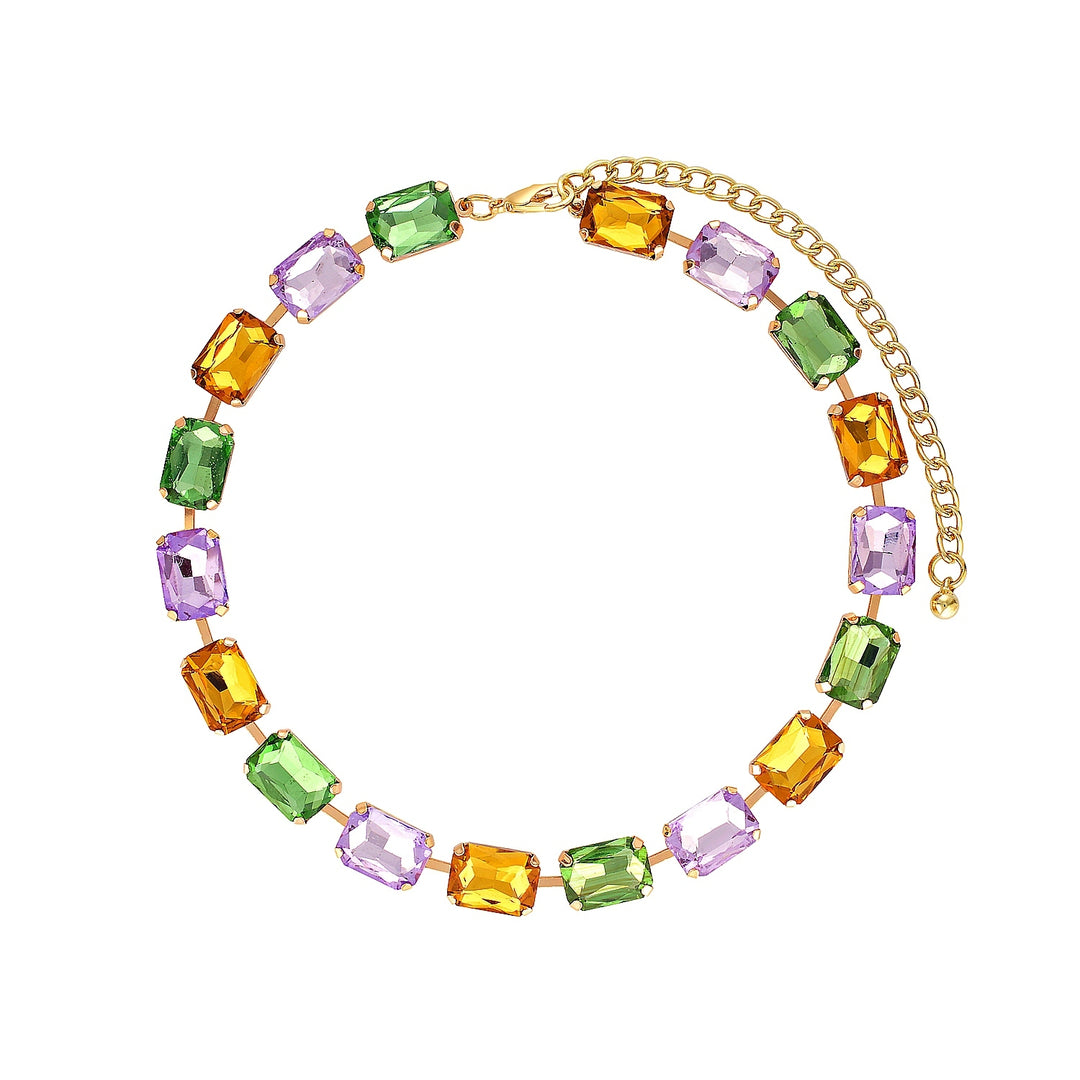 Skylar Multicoloured Crystal Statement Necklace