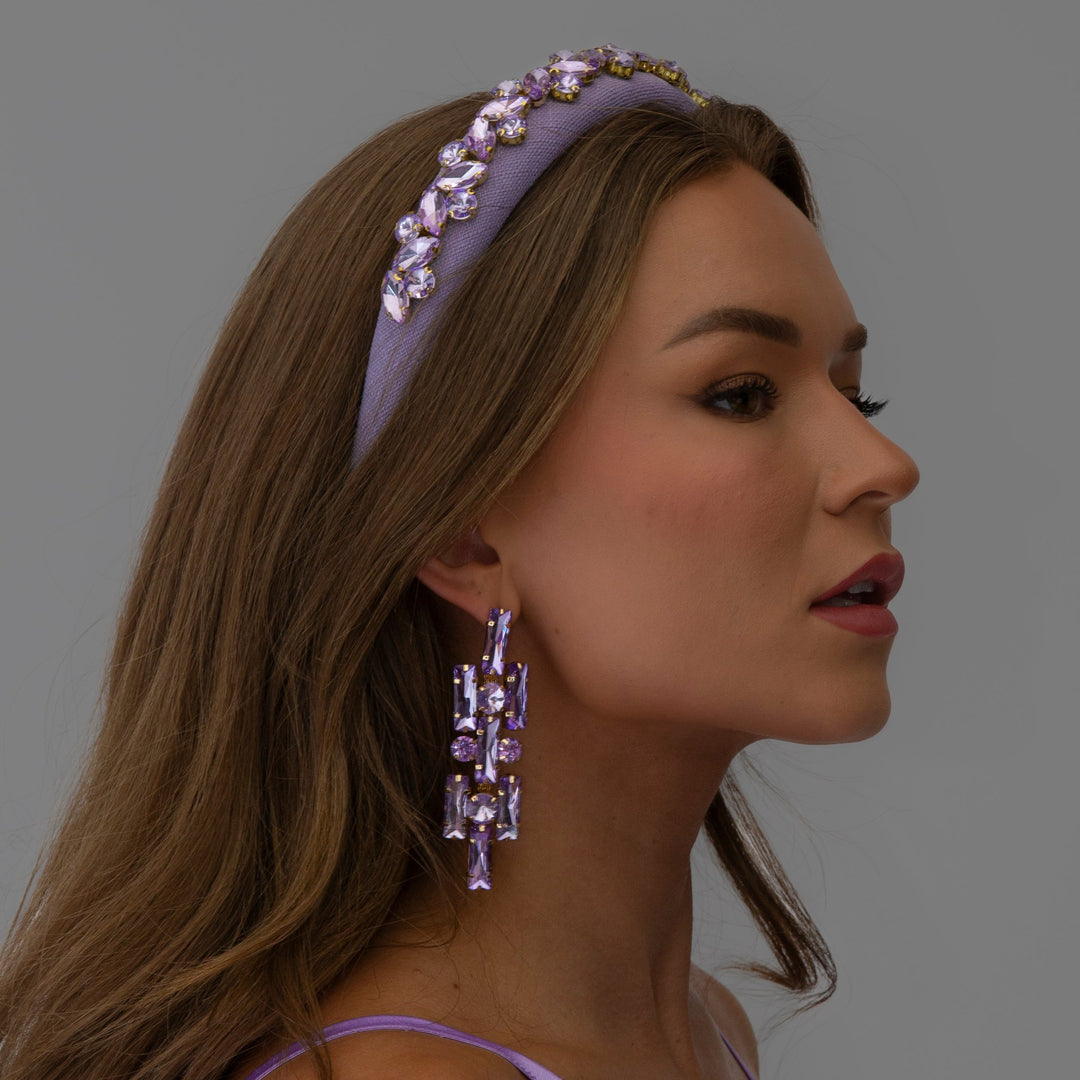 Keira Lilac Crystal Headband