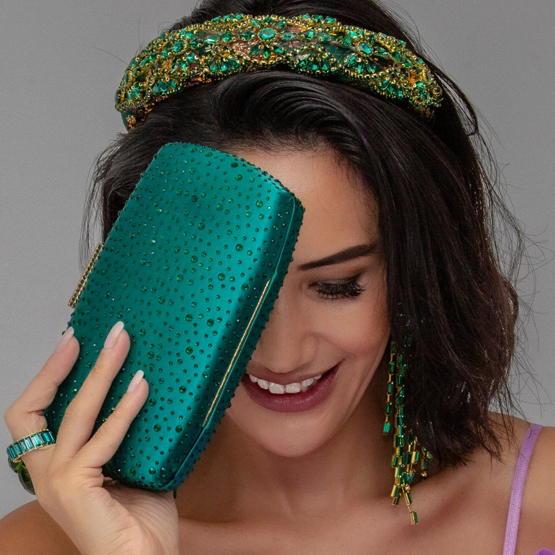 Zara Green Crystal Crystal Headband